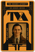 TVA Temporal Calling Card â€” standard issue, front
