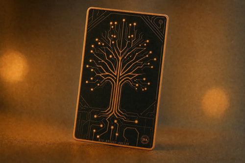 TVA Temporal Calling Card â€” back, timeline tree